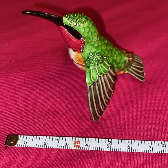 Beautiful Enameled Hummingbird Figurine - Picture 5 of 6